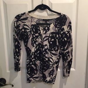 Blue and cream cardigan